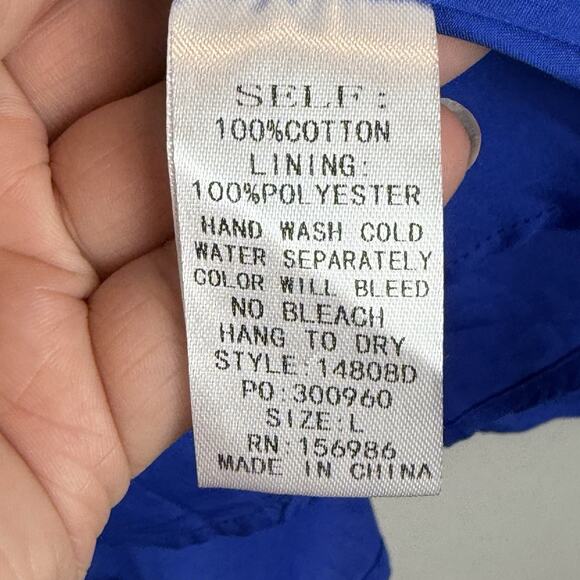 Lele Pierce Mini Dress Large Blue Scoop Neck Open Back Bow Summer Party NWT - Picture 8 of 10